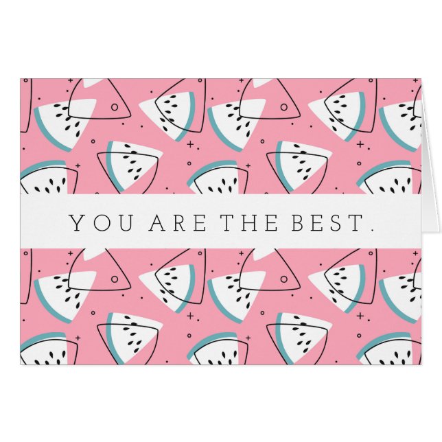 Cartão Melancias coloridas da aguarela (Frente Horizontal)