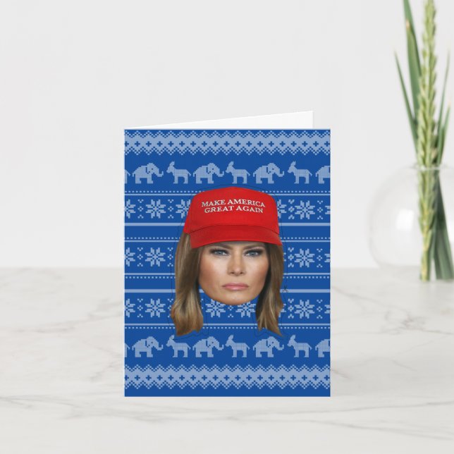 Cartão Melania Trump MAGA Natal (Frente)