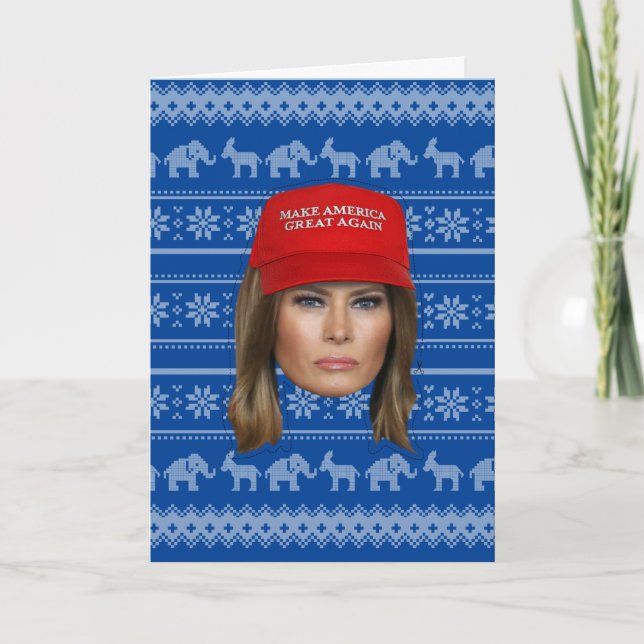 Cartão Melania Trump Natal MAGA (Frente)