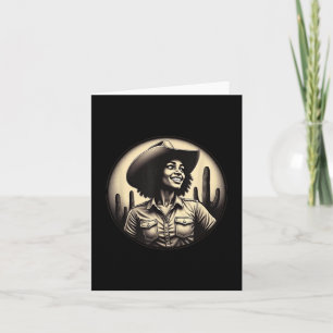 Cartão Melanin Black Women Western Rodeo Black Cowgirl R