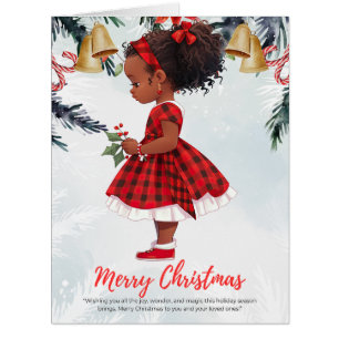 Cartão Melanin Christmas Black Girl Magic Xmas Magic Fun