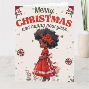 Cartão Melanin Christmas Black Girl Magic Xmas Magic Fun