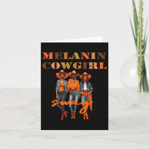 Cartão Melanin CowGirl African Melanin Cowgirl Swag Blac