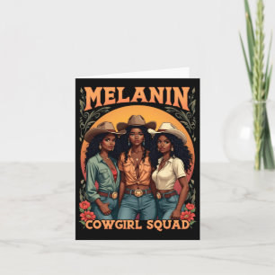 Cartão Melanin Cowgirl Squad Sticker
