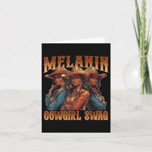 Cartão Melanin CowGirl Swag História Negra Africana Melan