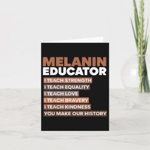 Cartão Melanin Educator Ideia Para Mulheres Professoras N