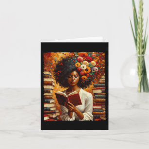 Cartão Melanin Queen Afro Womendurecida Leitura Book Blac