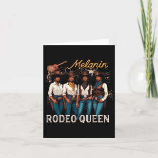 Cartão Melanin Rodeo Queen Black Cowgirl Afro-Americana