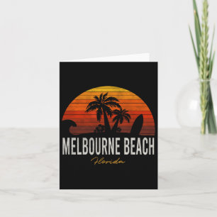 Cartão Melbourne Beach Flórida Fl Palms Surf de Vacinação