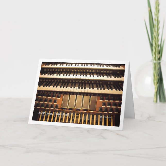 Cartão Melbourne organ console greeting card (Frente)