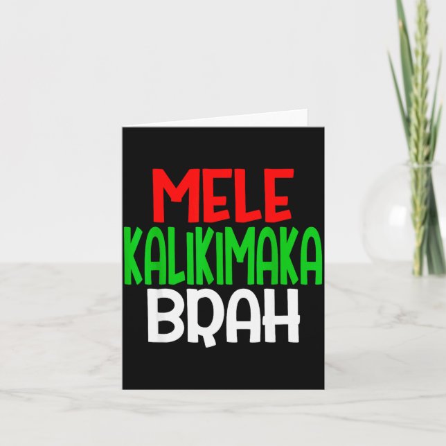 Cartão Mele Kalikimaka Brah - Funny Hawaiian Island Chris (Frente)