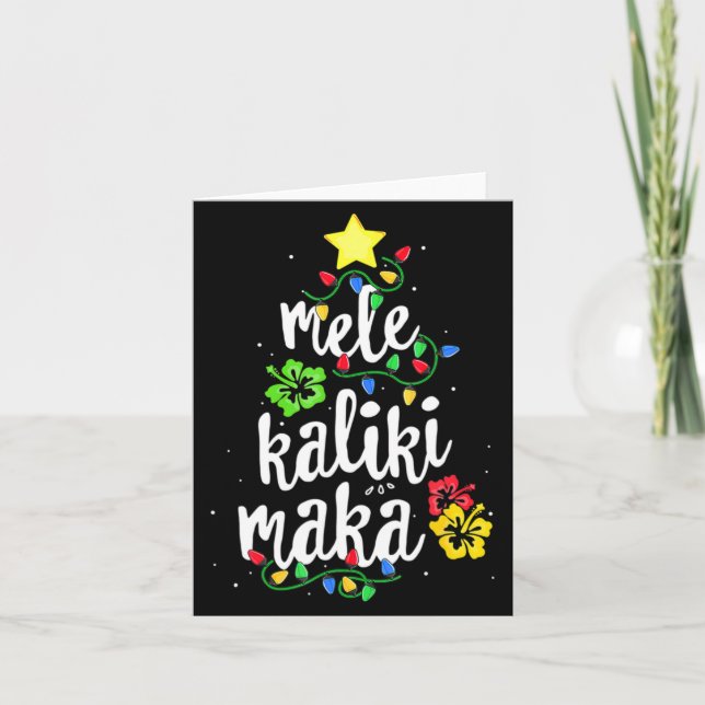 Cartão Mele Kalikimaka Christmas Hawaiian  (Frente)