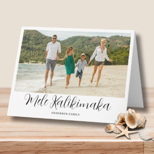 Cartão Mele Kalikimaka Foto de Natal Havaiana