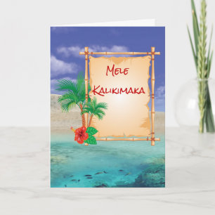 Cartão Mele Kalikimaka Hawaiian Christmas