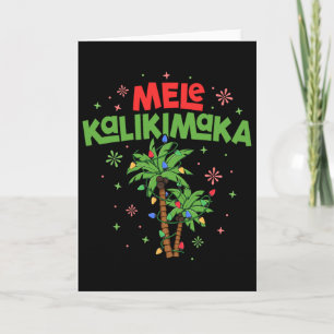 Cartão Mele Kalikimaka Natal havaiano Luz de Palmeira