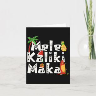 Cartão Mele Kalikimaka Palm Tree Hawaiian Xmas