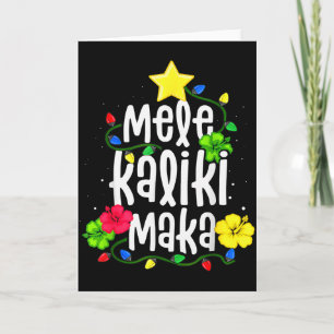 Cartão Mele Kalikimaka Para Mulheres Havaianas Natal Hava