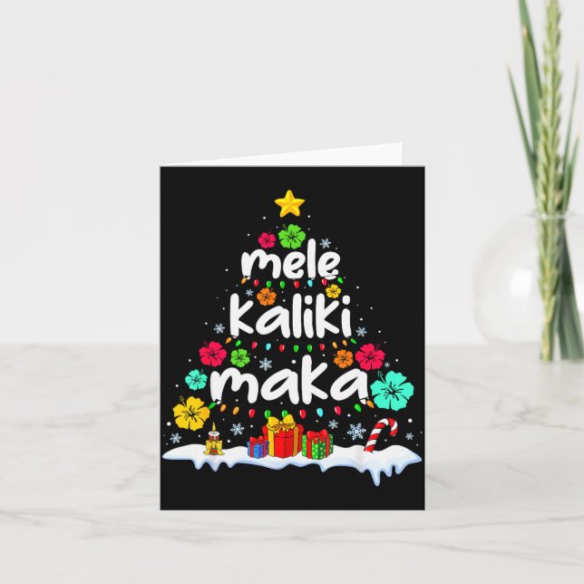 Cartão Mele Kalikimaka Trocal Christmas Hawaiian Santa Xm (Frente)