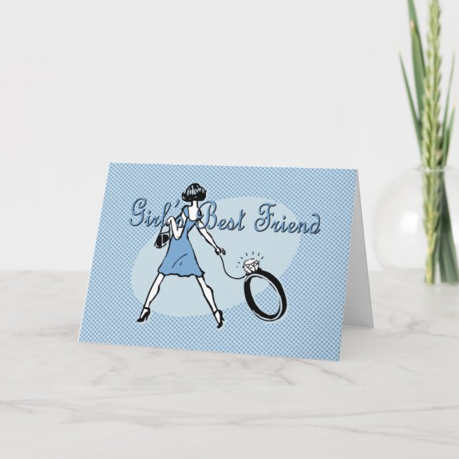 Cartão Melhor Amiga da Rapariga (Frente)