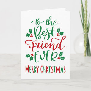 Cartão Melhor Amigo de Sempre Tipografia Feliz Natal