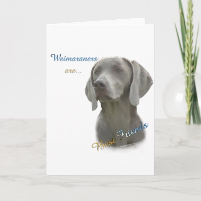 Cartão Melhor Amigo do Weimeraner 2 (Frente)