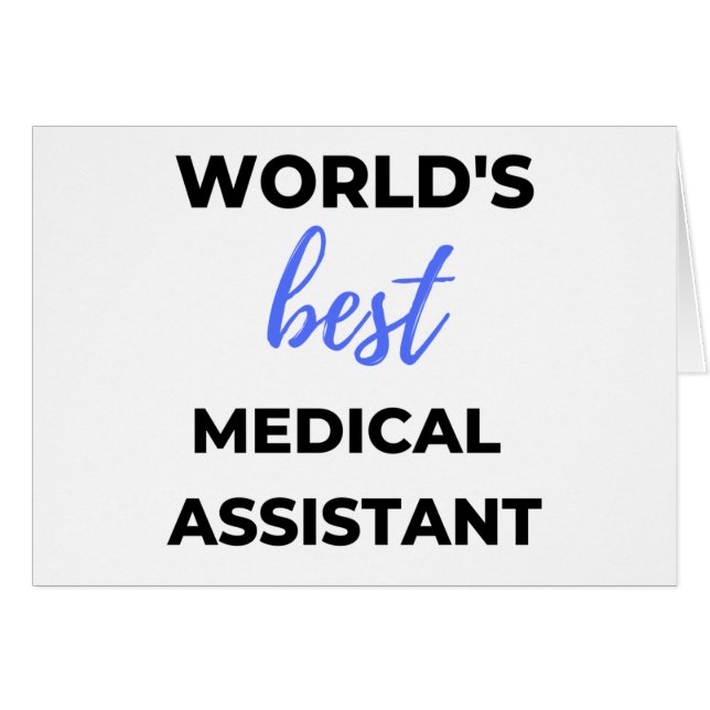 Cartão Melhor Assistente Médico do Mundo 2 (Frente Horizontal)