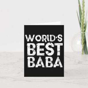 Cartão Melhor Baba do Mundo Presente do Dia dos Pais Pai 