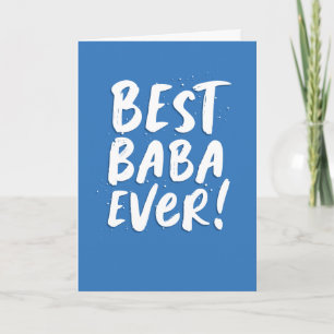 Cartão Melhor Baba já divertida placa de Dia de os pais a