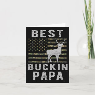 Cartão Melhor Bucking Papa Camouflage Bandeira Americana 