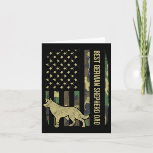 Cartão Melhor Camuflagem do Pai do Cão Pastor Alemão Band
