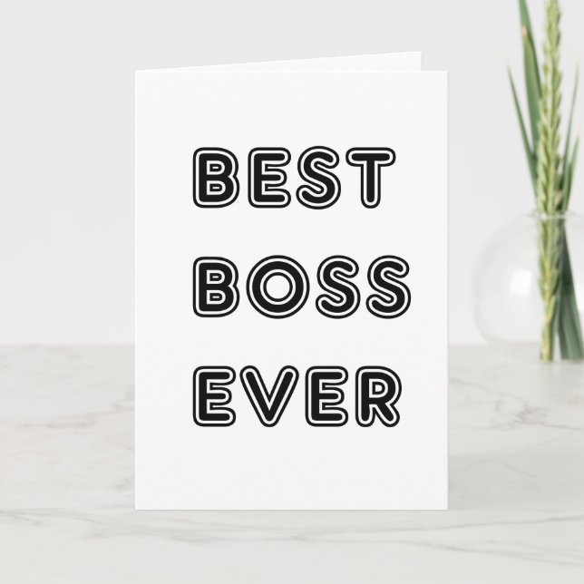 Cartão Melhor Chefe Nunca (Frente)