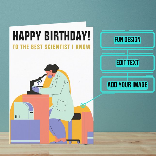 Cartão Melhor Cientista ou Pesquisador que conheço no ani (Looking for the perfect card for that talented scientist or researcher friend of yours?)
