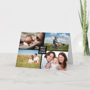 Cartão Melhor Colagem de Fotografias do Dia de os pais Ne
