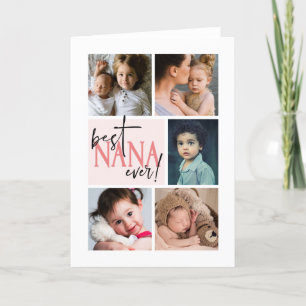 Cartão Melhor Colagem de Fotos Nana Ever