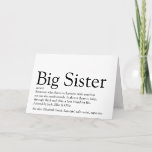 Cartão Melhor Definição de Irmã do Mundo