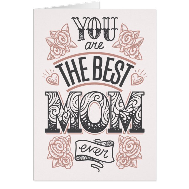 Cartão Melhor Dia de as mães Da Mãe (Frente)