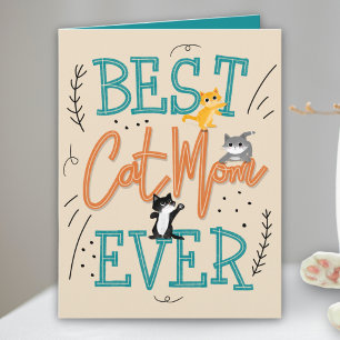 Cartão Melhor Dia de as mães de Gatinho da Cat Mãe