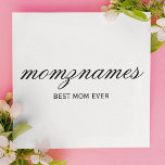 Cartão Melhor Dia de as mães Mãe Personalizada<br><div class="desc">Celebre as mães especiais da sua vida com a nossa design de Nome da Caligrafia da Melhor Mãe Personalizada, perfeita para Dia de as mães, aniversários ou qualquer ocasião para mostrar seu amor. Este presente elegante e personalizável é ideal para todas as mães — sejam elas a melhor mãe do...</div>