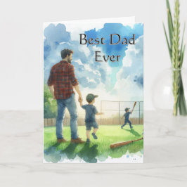 Cartão Melhor Dia de os pais Baseball