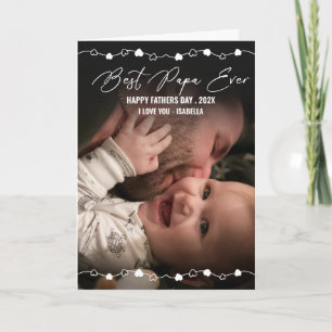 Cartão Melhor Dia de os pais de Fotografia de Papa Nunca