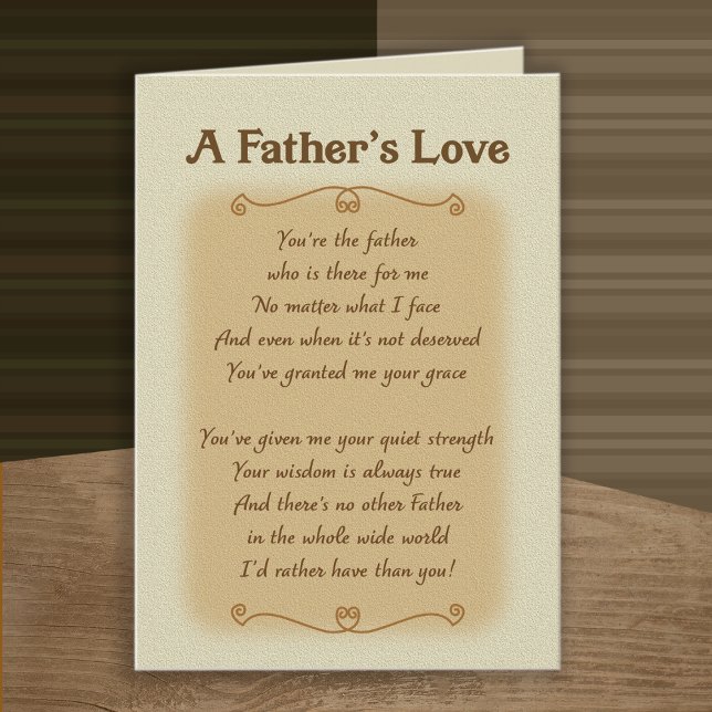 Cartão Melhor Dia de os pais de Pai (Father's Love card for Father's Day.)