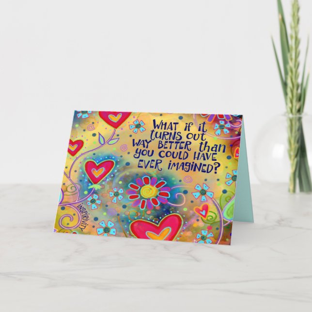 Cartão "Melhor do que o esperado" (Frente)