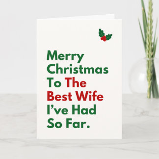 Cartão Melhor Esposa que Já Tive Natal