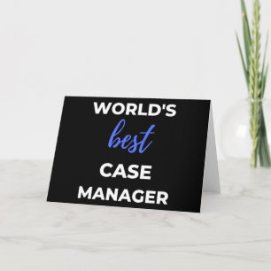 Cartão Melhor gerente de casos do mundo