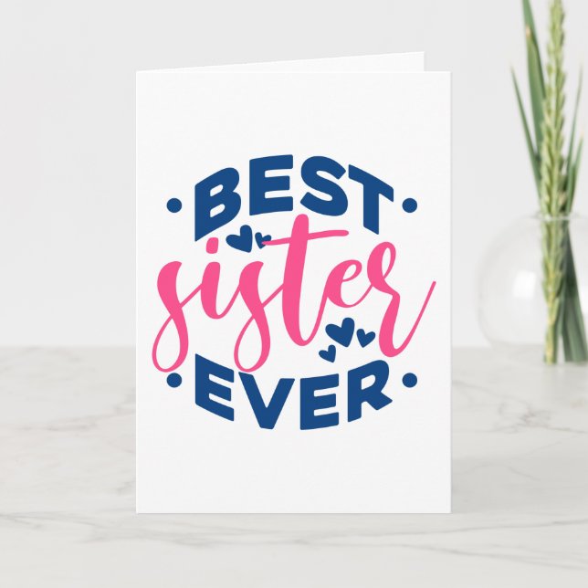 Cartão Melhor Irmã Nunca (Frente)