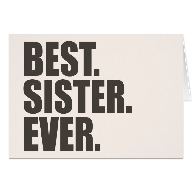 Cartão Melhor. Irmã. Nunca (Frente Horizontal)