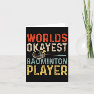 Cartão Melhor jogador de badminton do mundo retrô badmint