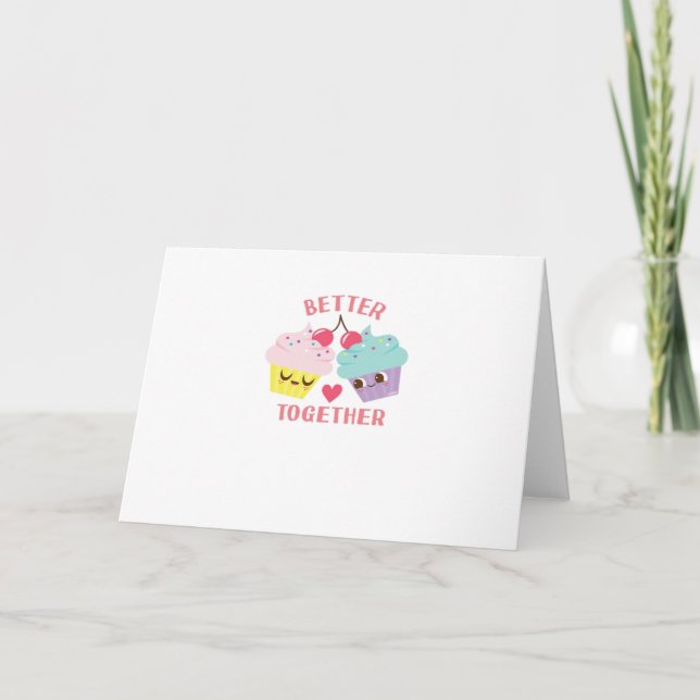 Cartão Melhor Juntos Amor Design Sentido  (Frente)