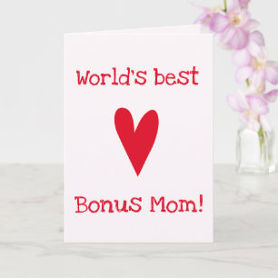 Cartão Melhor Mãe Adotiva do Mundo! Dia das Mães Red He