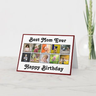 Cartão Melhor Mãe Aniversário Colagem de Fotos Instagra